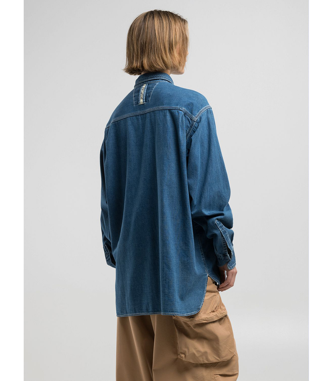 9ZERO1 オーバーフィットコットンデニムシャツ 詳細画像 ブルー 2